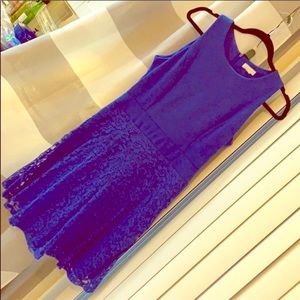 Charming Charlie’s lace peplum dress royal blue